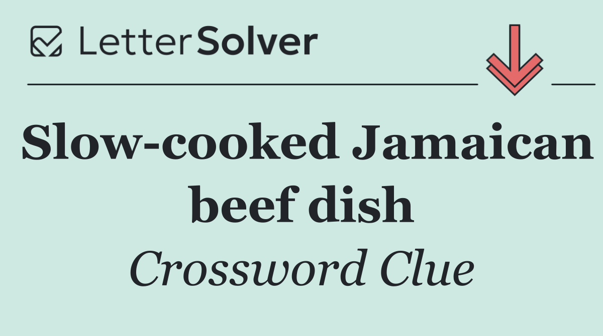 Slow cooked Jamaican beef dish