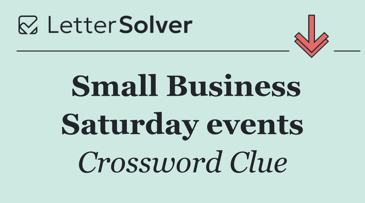 Small Business Saturday events