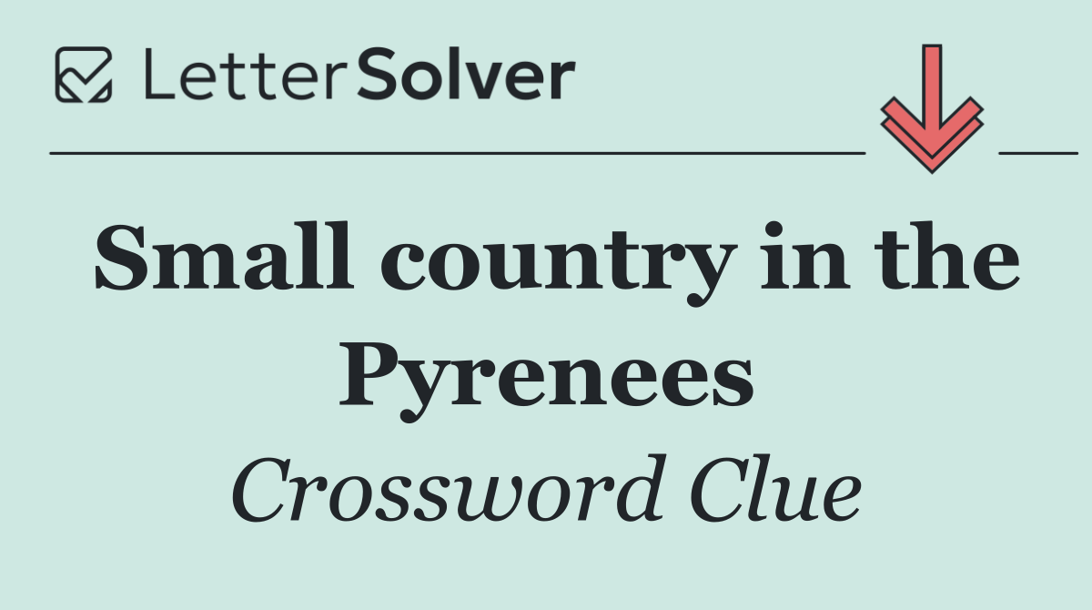 Small country in the Pyrenees