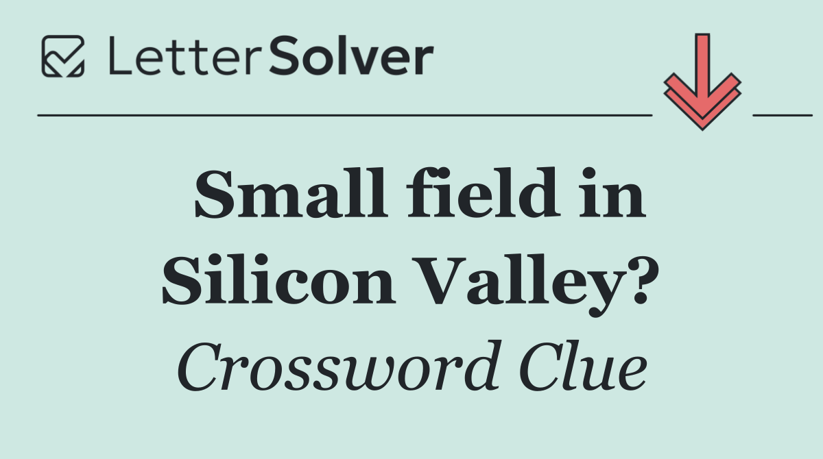 Small field in Silicon Valley?