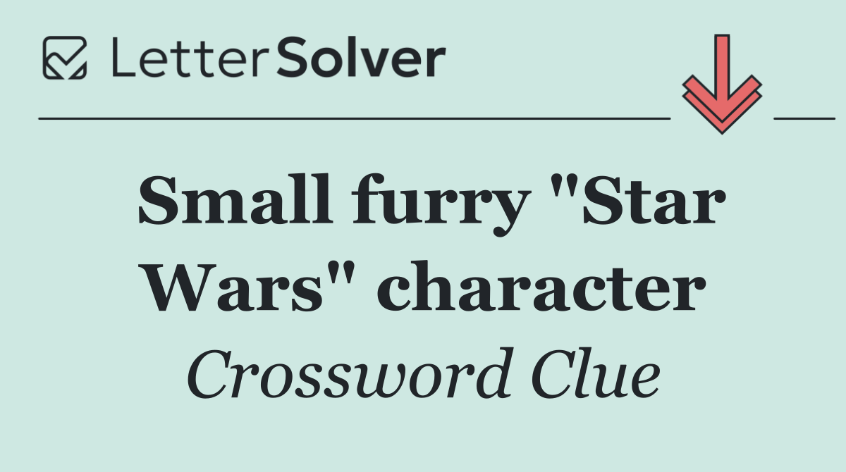 Small furry "Star Wars" character