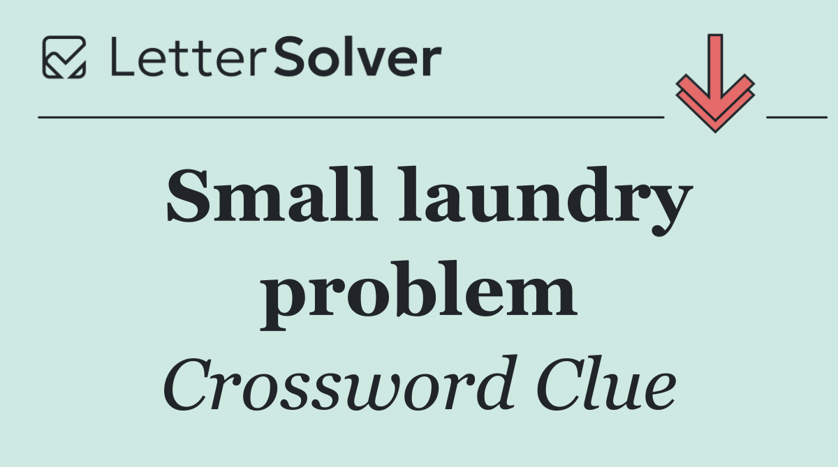 Small laundry problem