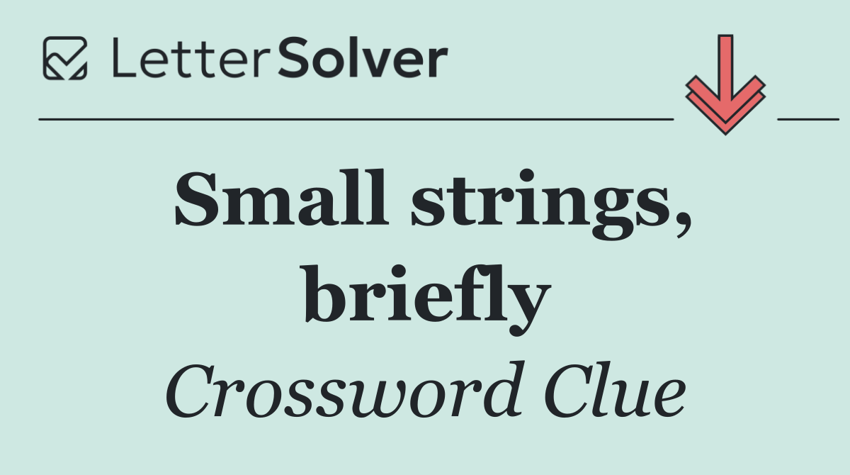 Small strings, briefly