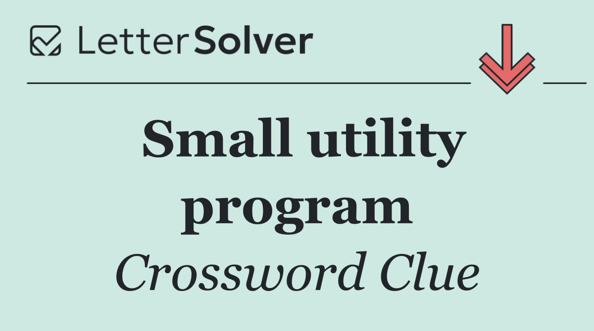 Small utility program