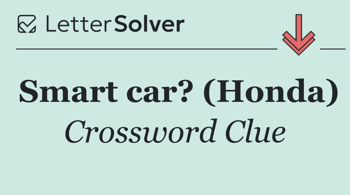 Smart car? (Honda)