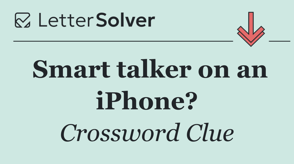 Smart talker on an iPhone?