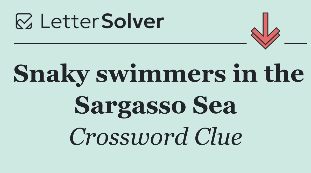 Snaky swimmers in the Sargasso Sea
