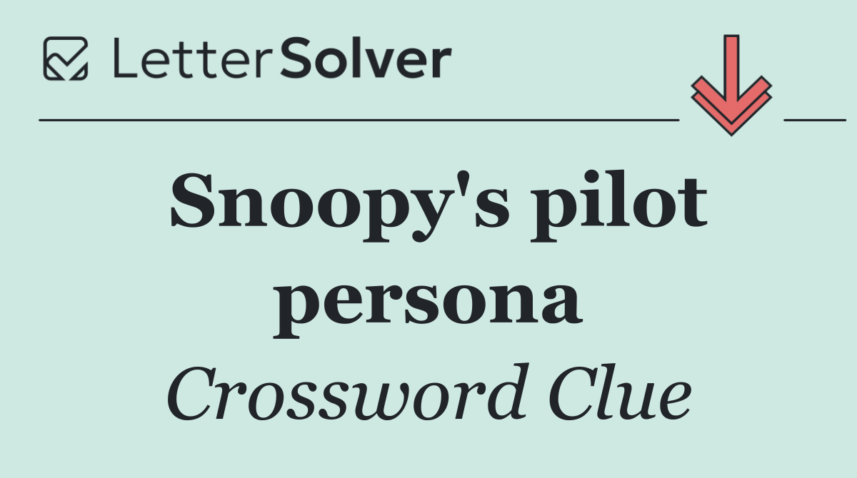 Snoopy's pilot persona