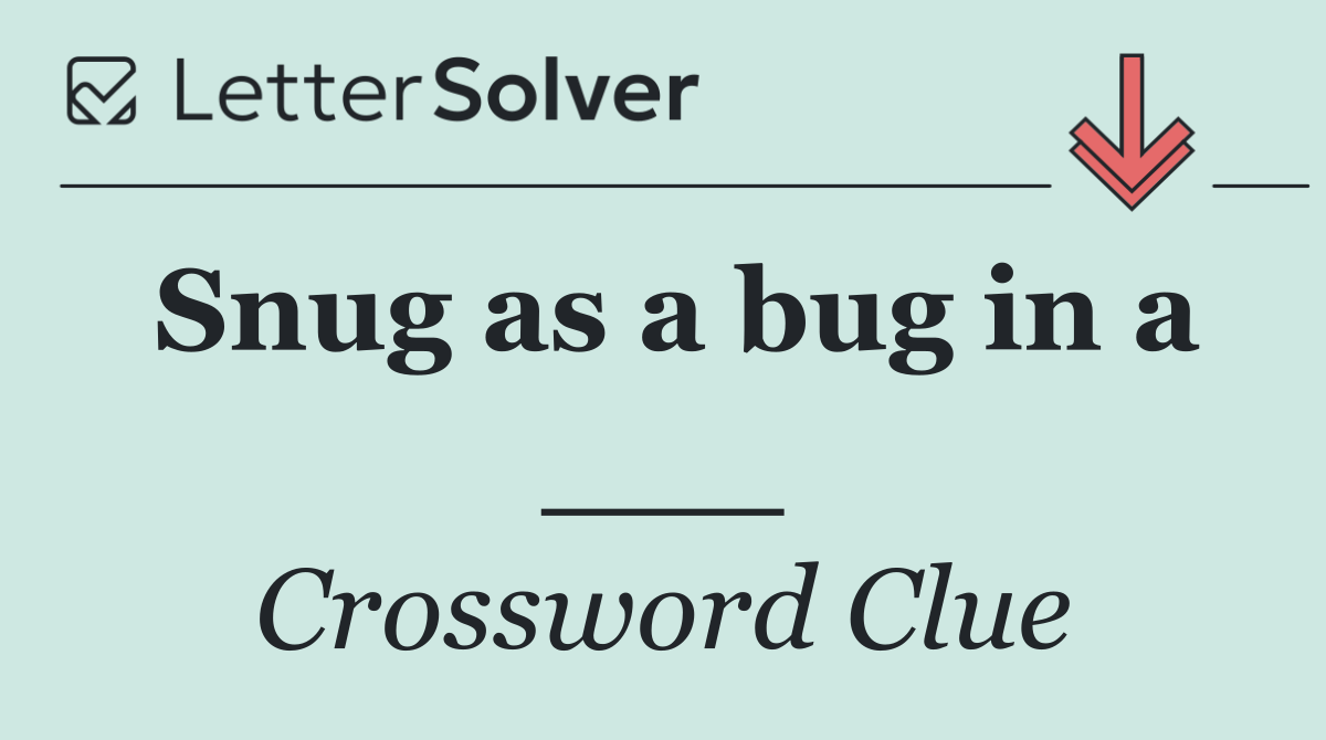 Snug as a bug in a ___