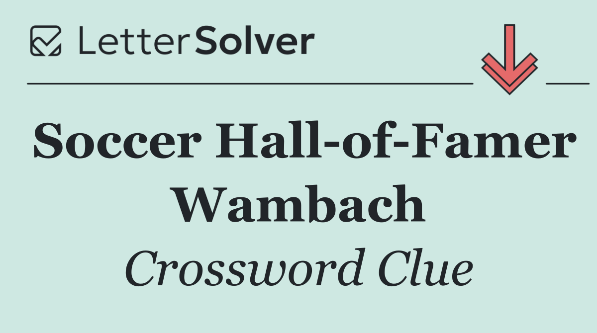 Soccer Hall of Famer Wambach