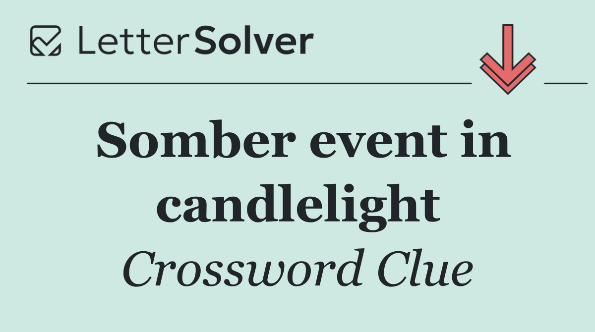 Somber event in candlelight