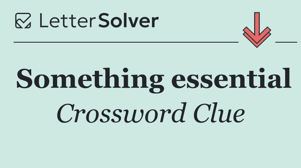 Something essential