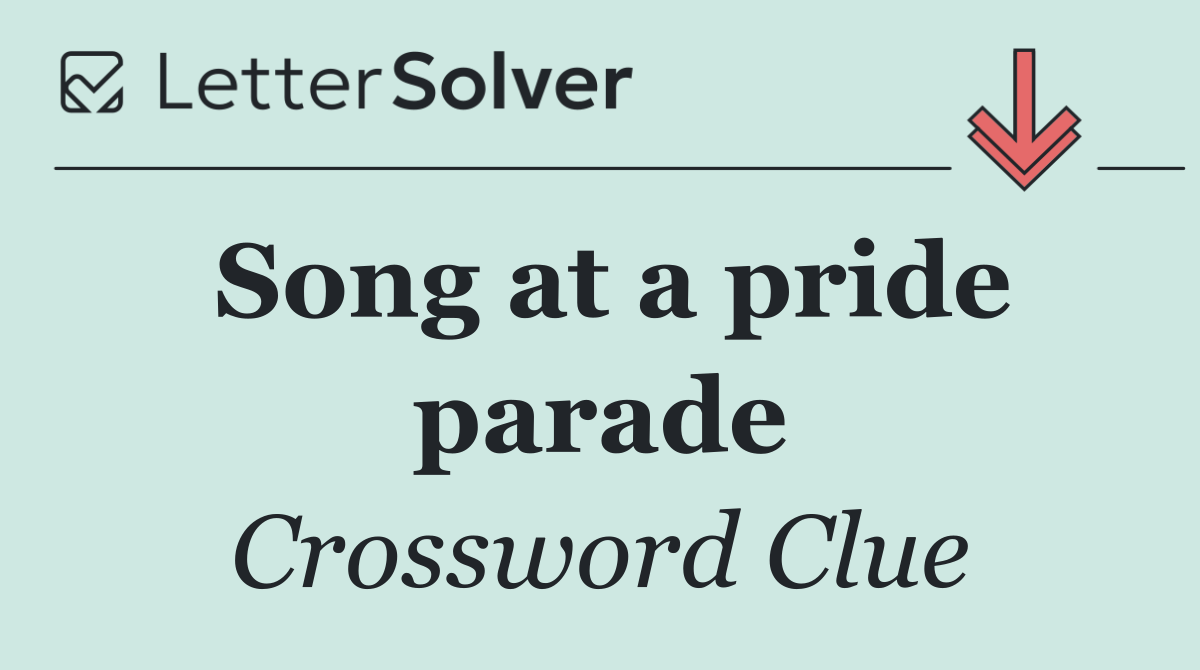 Song at a pride parade