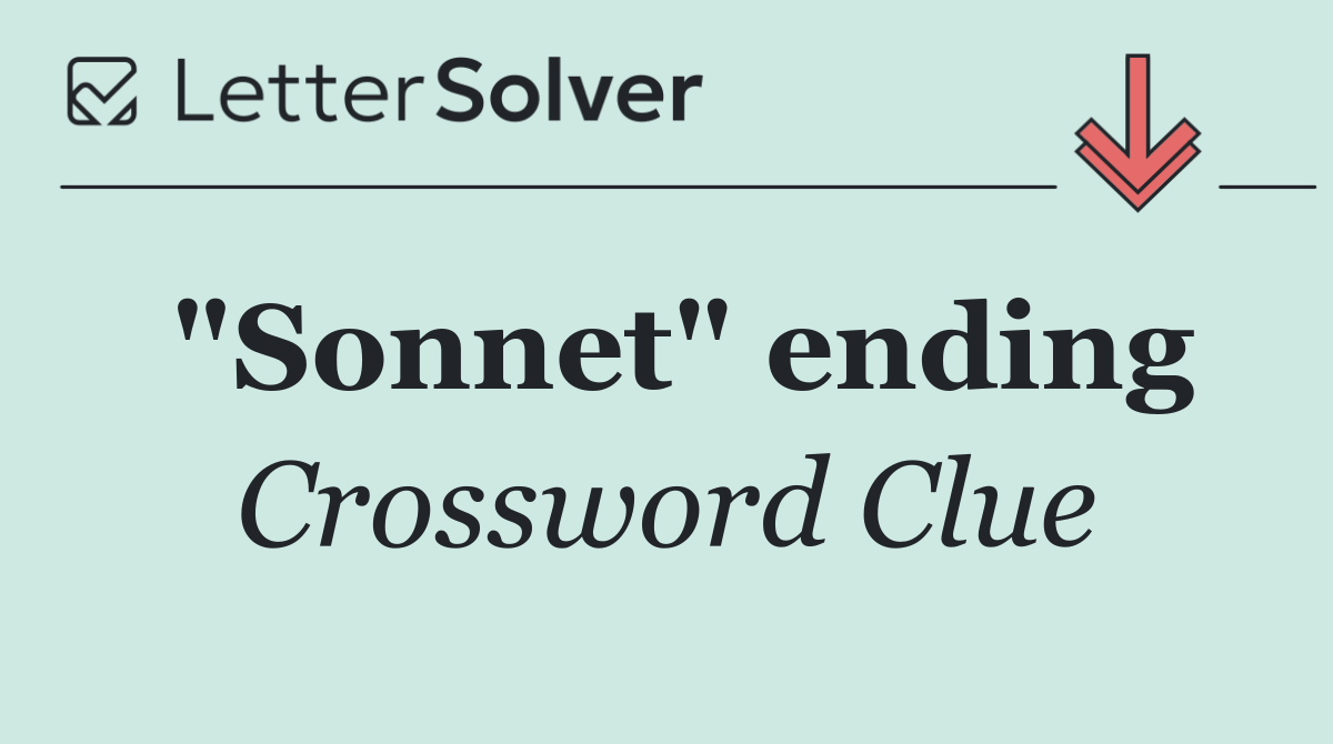 "Sonnet" ending