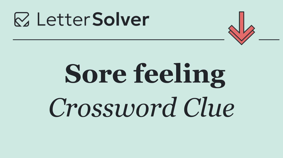 Sore feeling