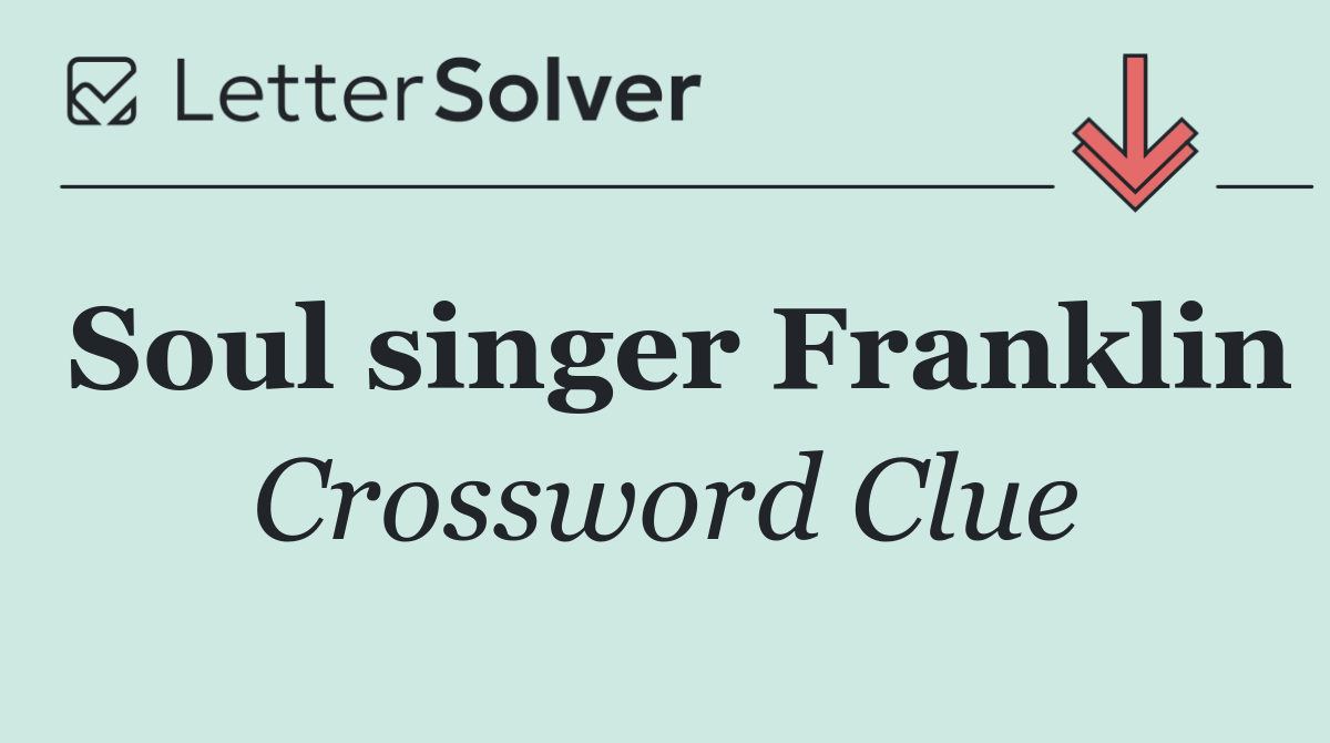 Soul singer Franklin