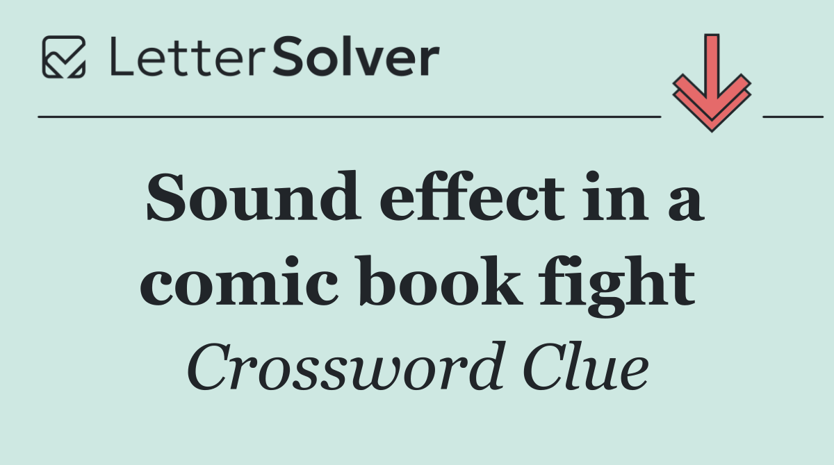 Sound effect in a comic book fight
