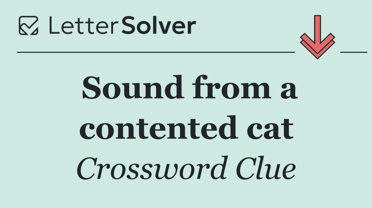 Sound from a contented cat