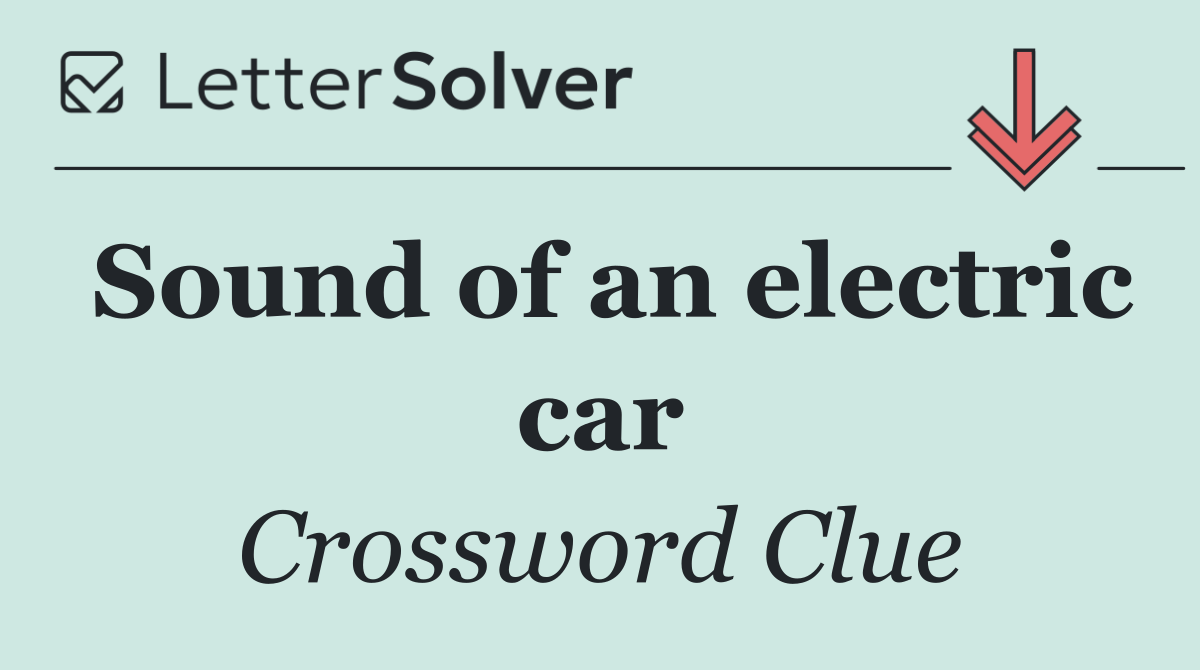 Sound of an electric car