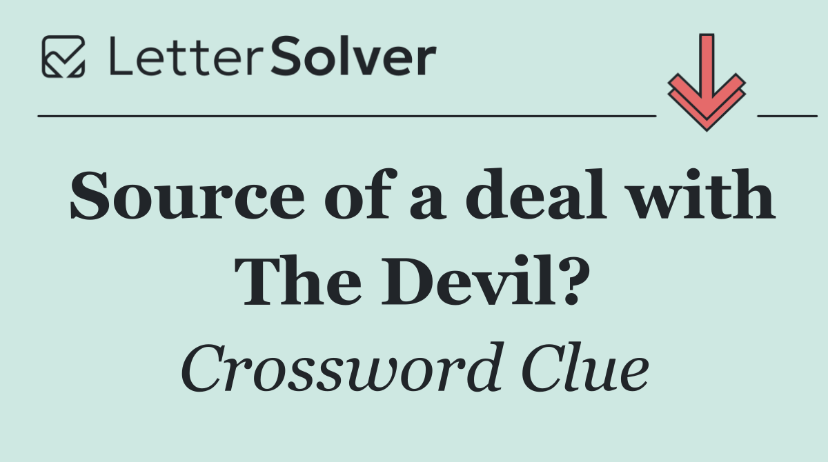 Source of a deal with The Devil?