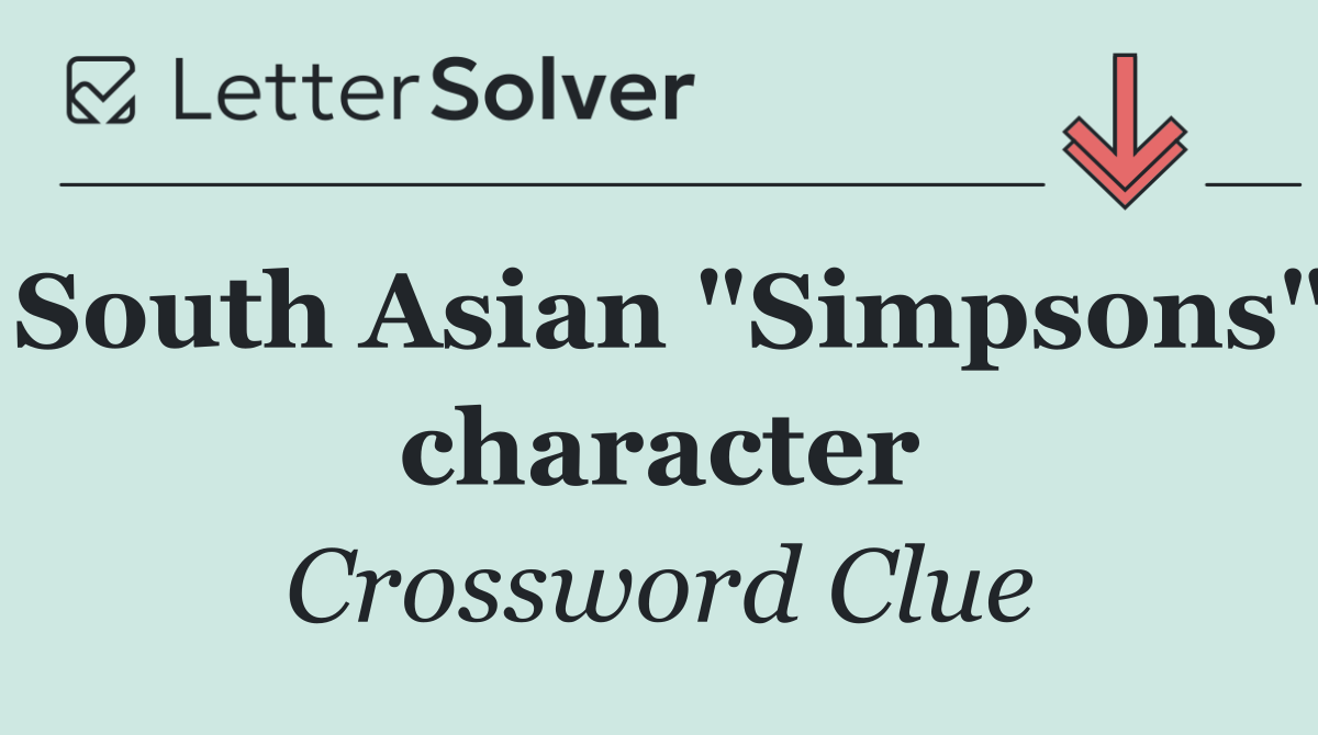 South Asian "Simpsons" character