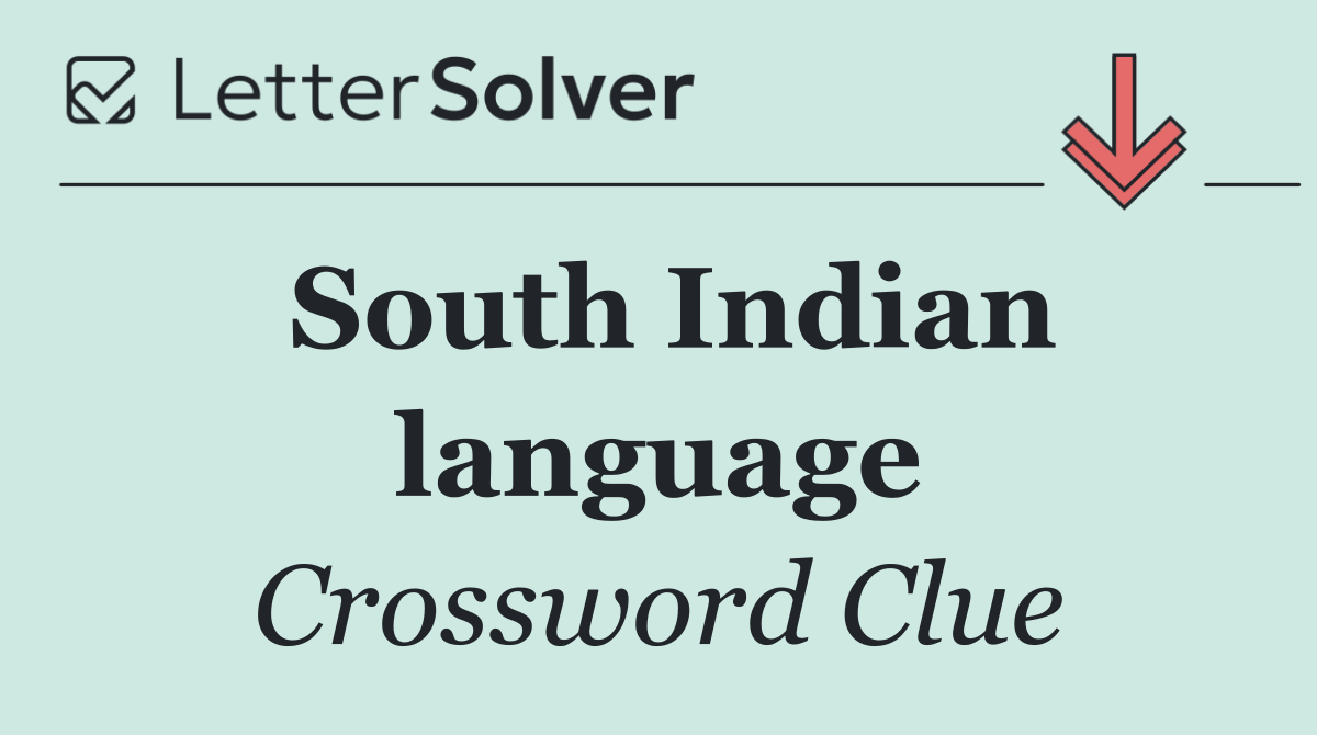 South Indian language