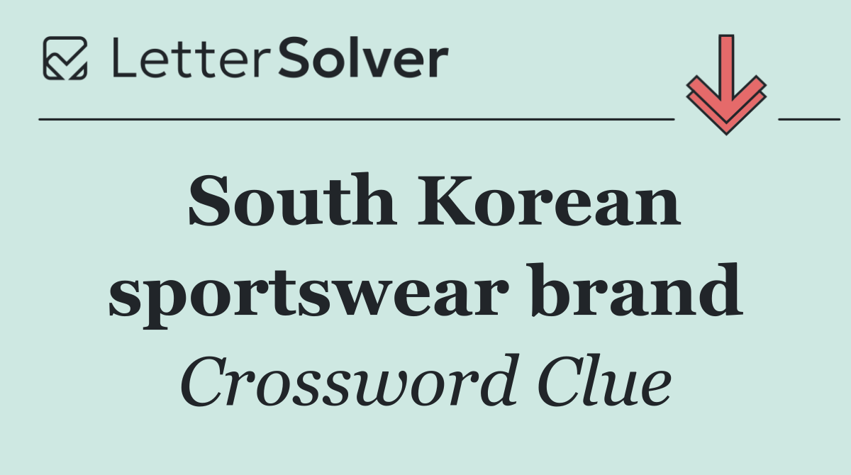 South Korean sportswear brand