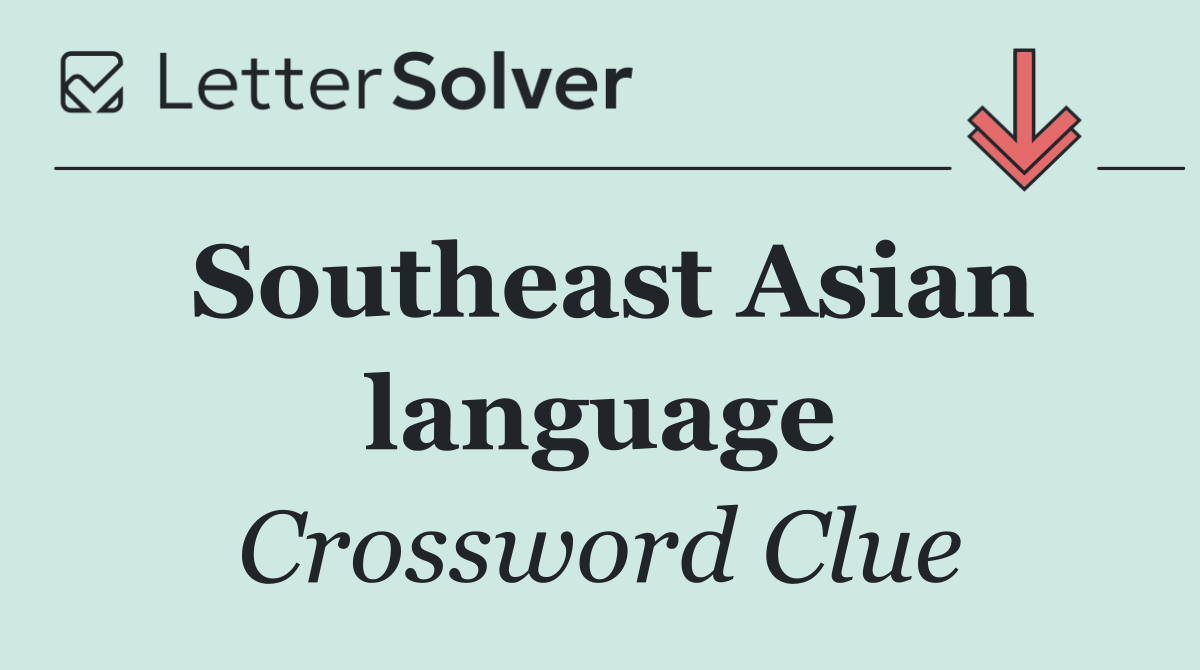 Southeast Asian language