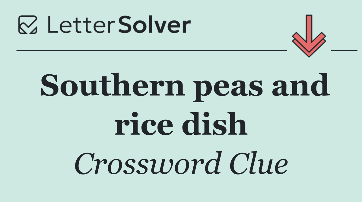 Southern peas and rice dish