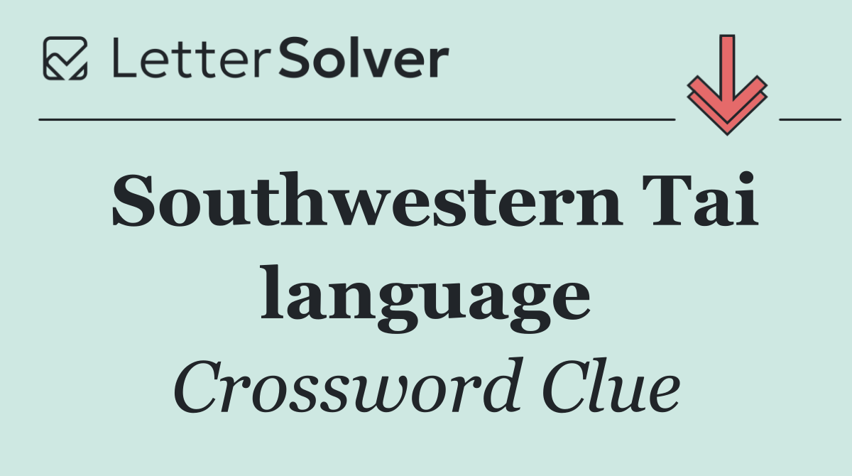 Southwestern Tai language