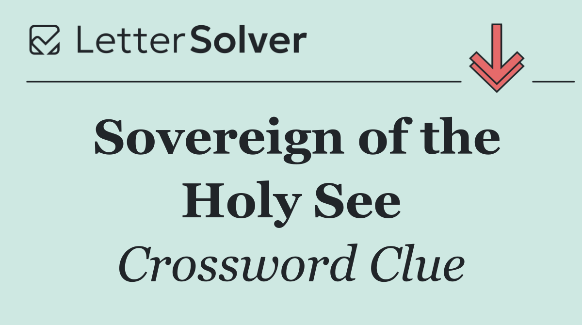 Sovereign of the Holy See