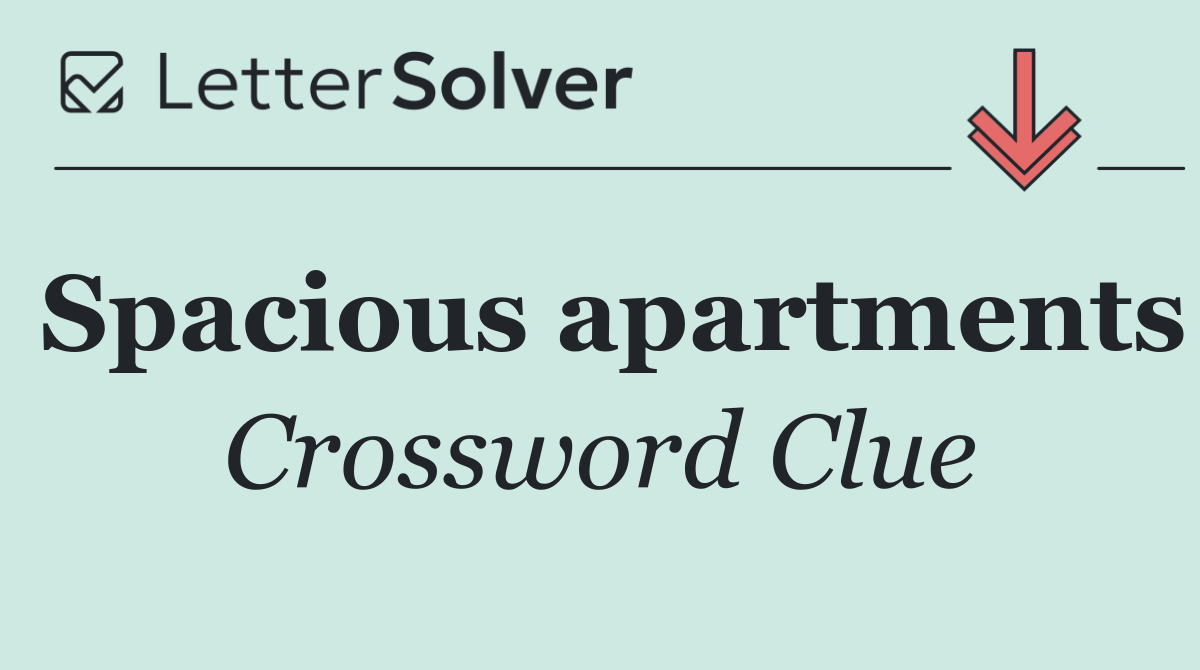 Spacious apartments