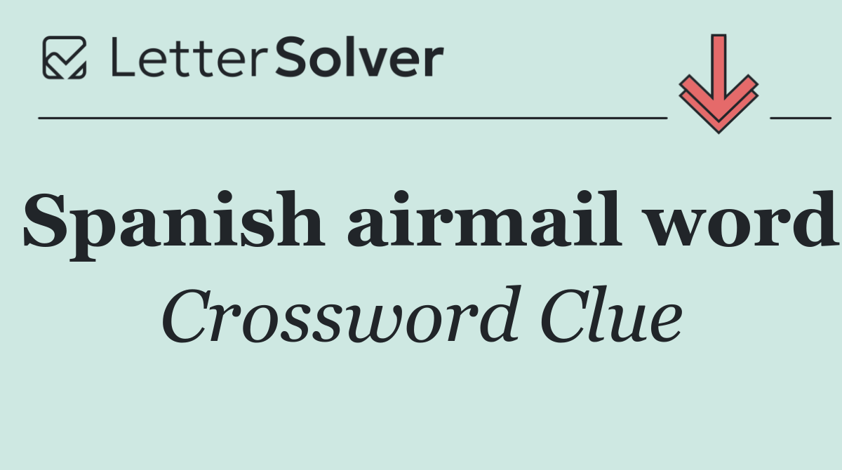 Spanish airmail word