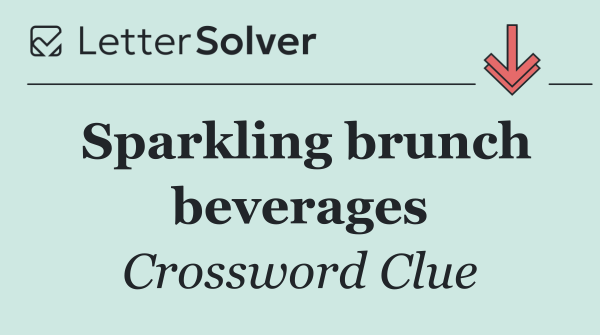 Sparkling brunch beverages