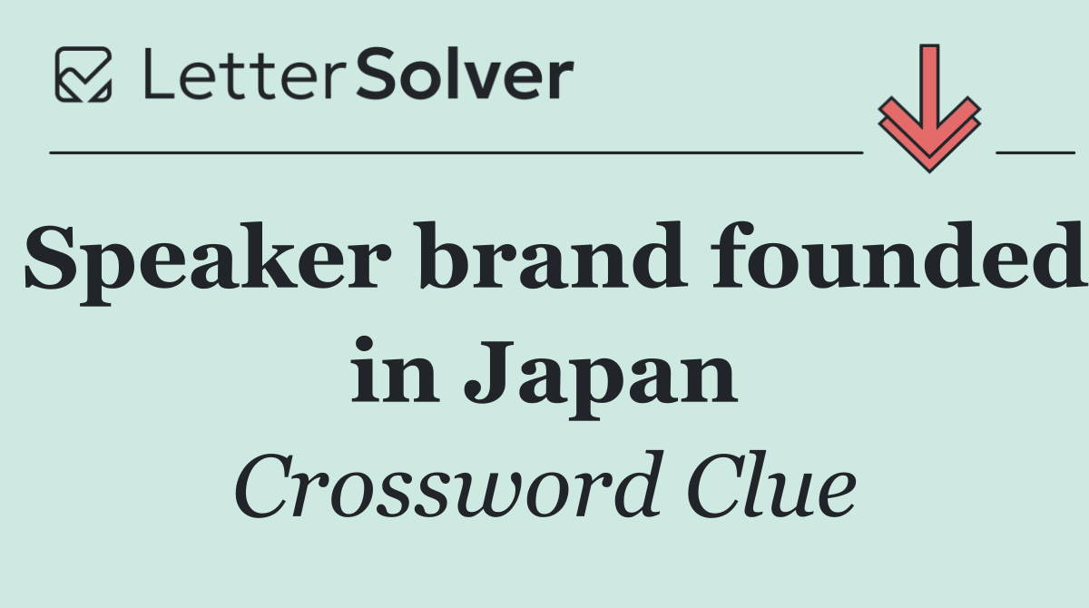 Speaker brand founded in Japan