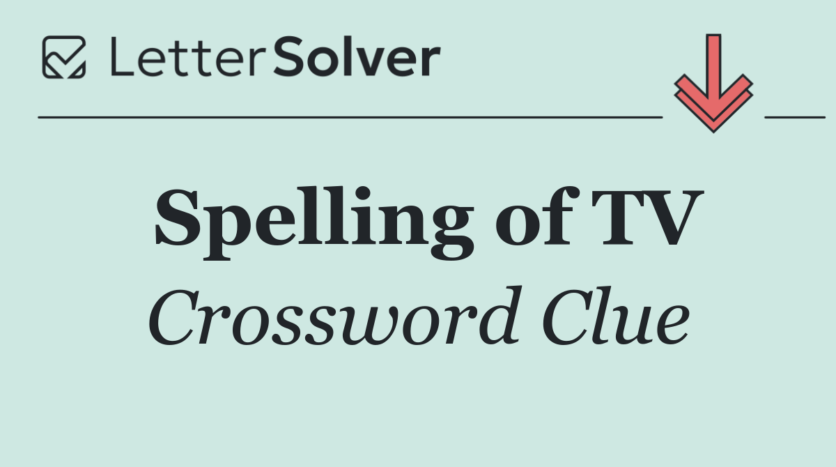 Spelling of TV