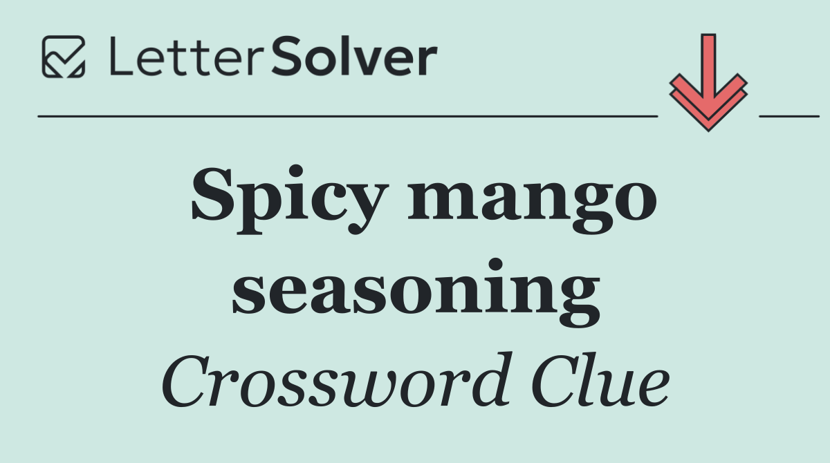 Spicy mango seasoning