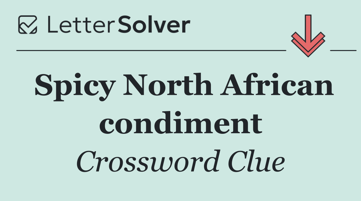 Spicy North African condiment