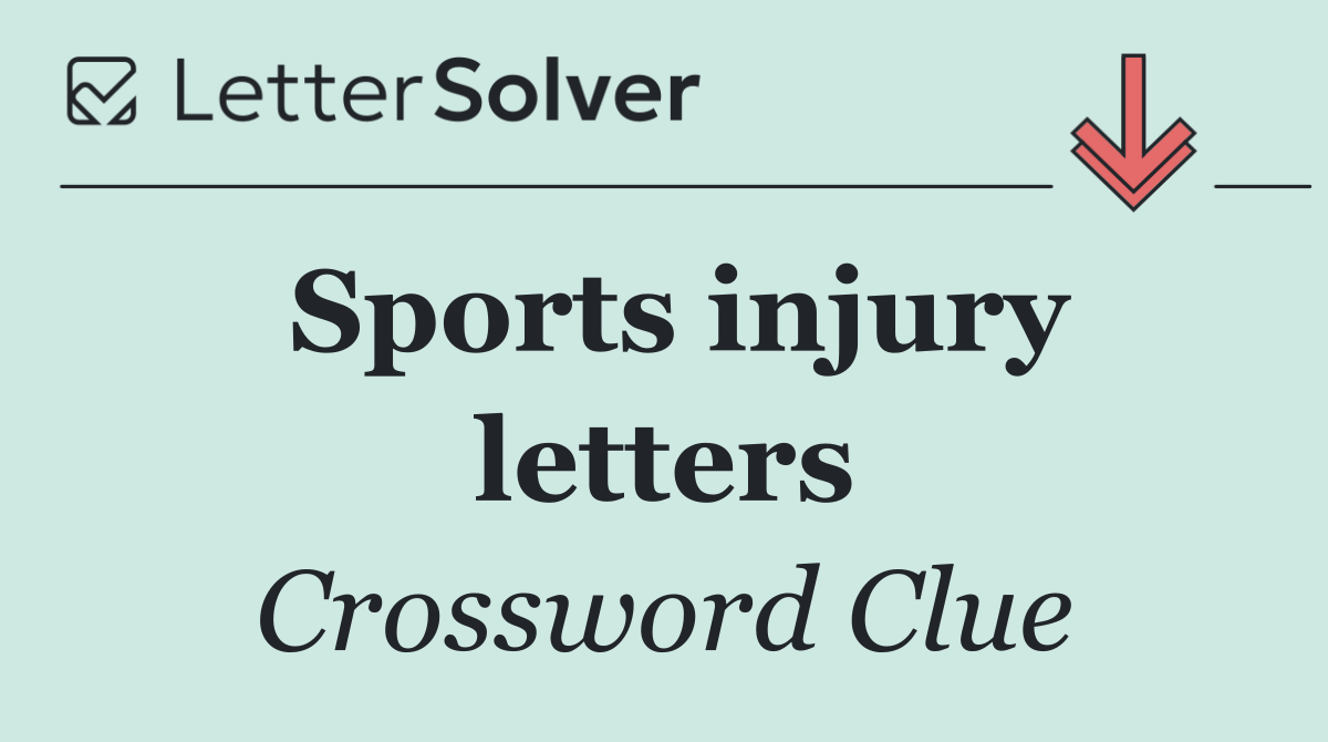 Sports injury letters