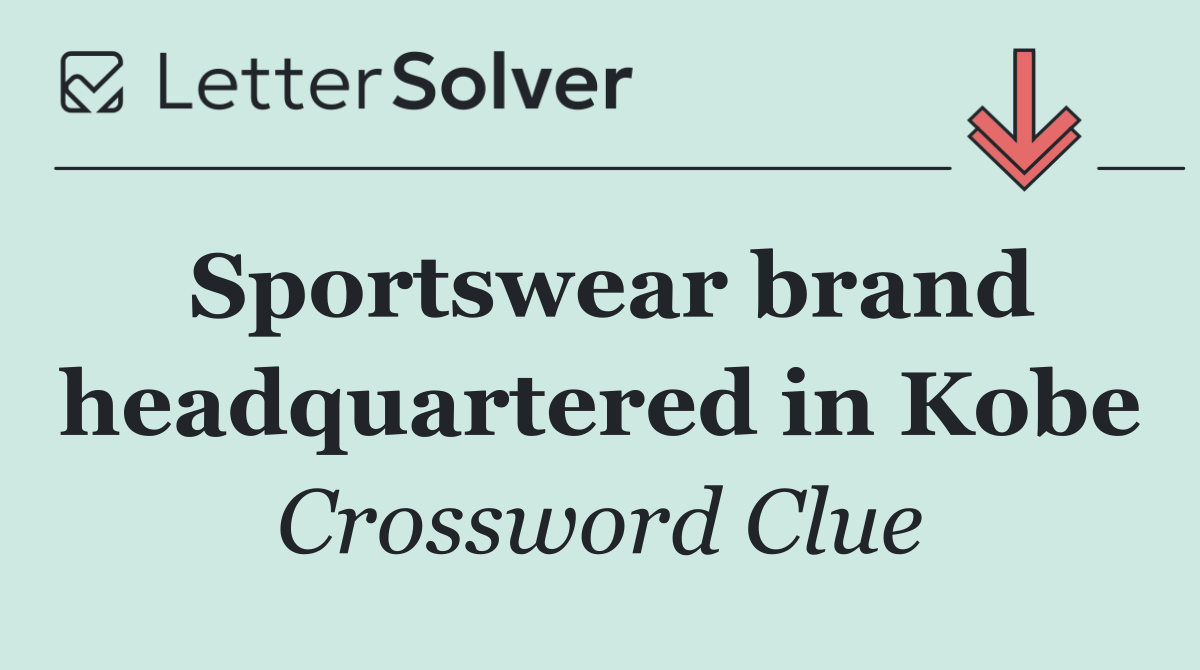 Sportswear brand headquartered in Kobe