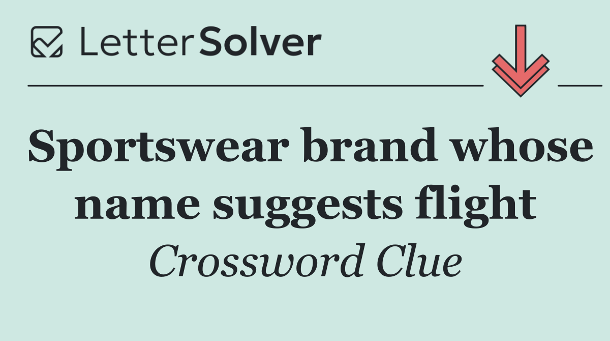 Sportswear brand whose name suggests flight