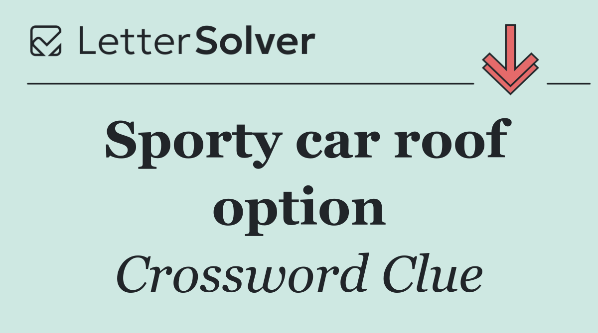 Sporty car roof option