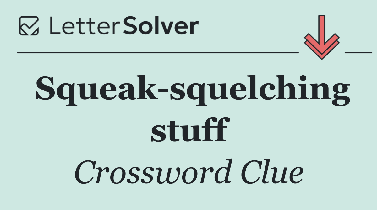 Squeak squelching stuff