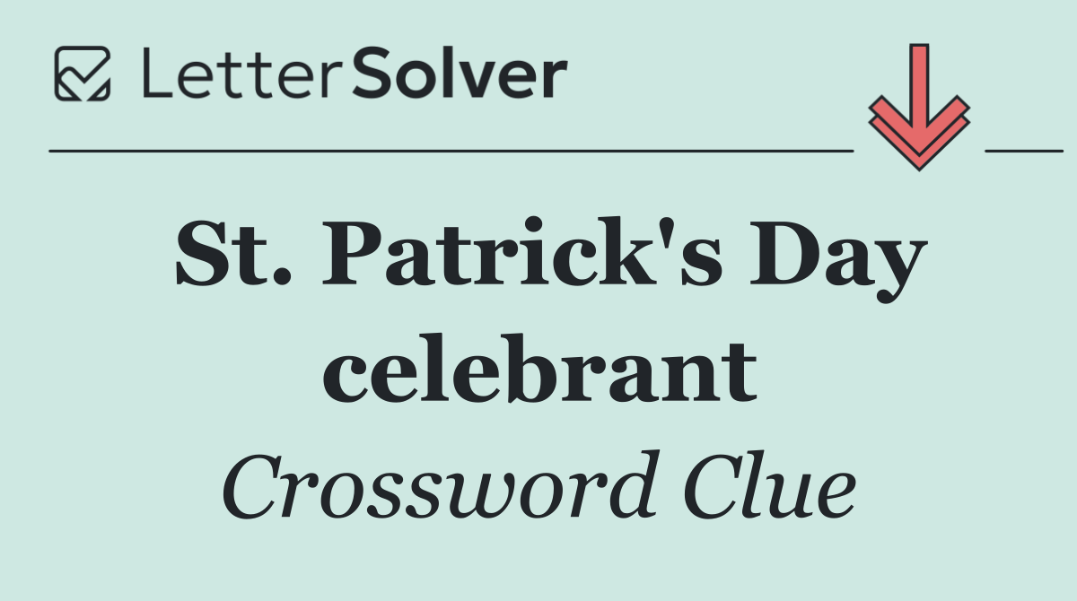 St. Patrick's Day celebrant