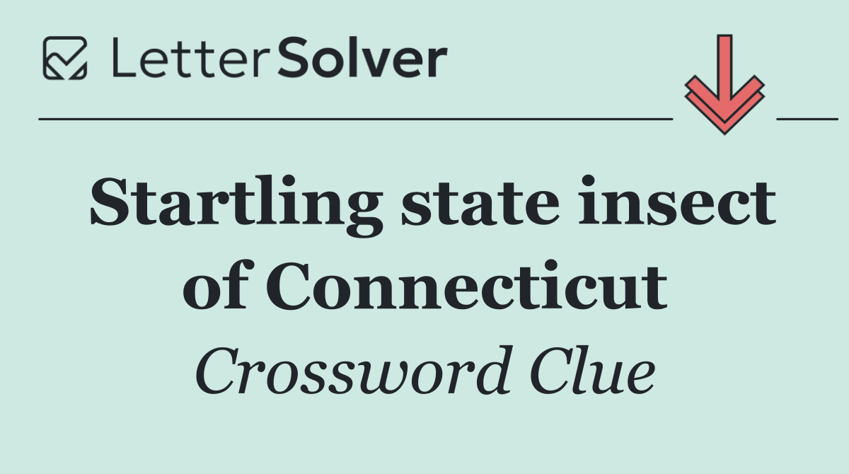 Startling state insect of Connecticut