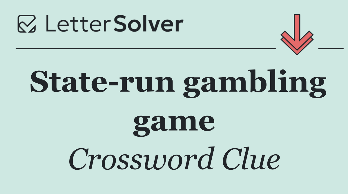 State run gambling game