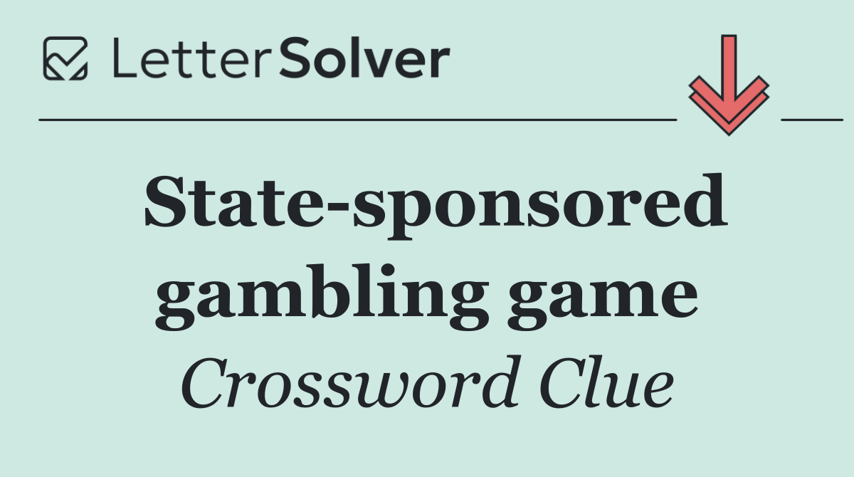 State sponsored gambling game