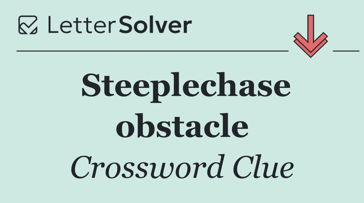 Steeplechase obstacle