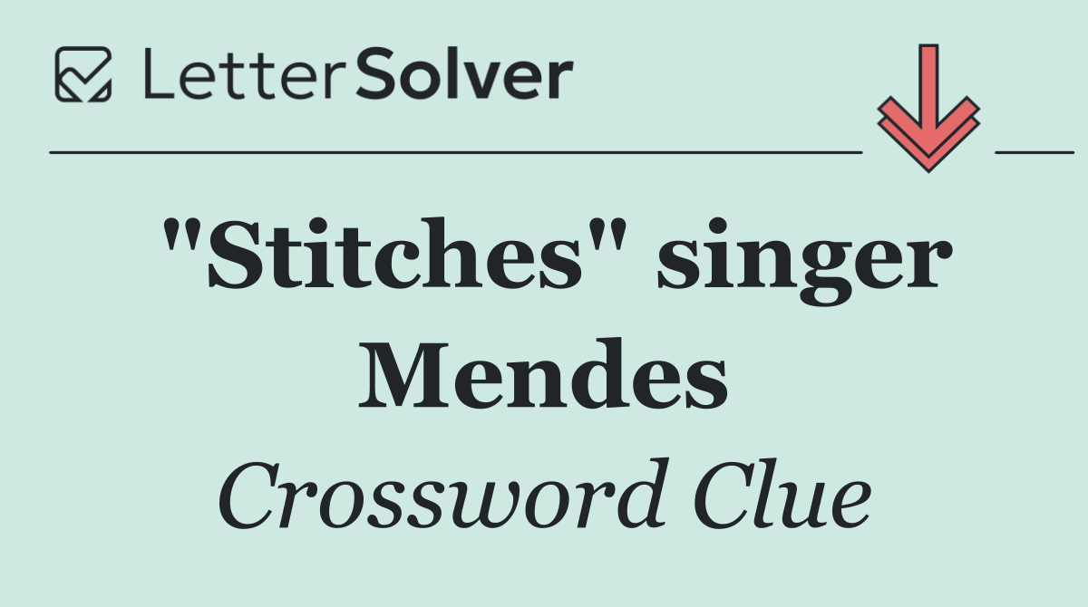 "Stitches" singer Mendes