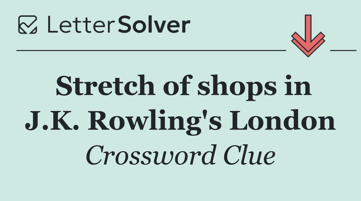 Stretch of shops in J.K. Rowling's London